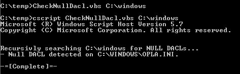 Null DACL